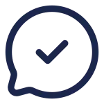 Chat Round Check SVG Icon